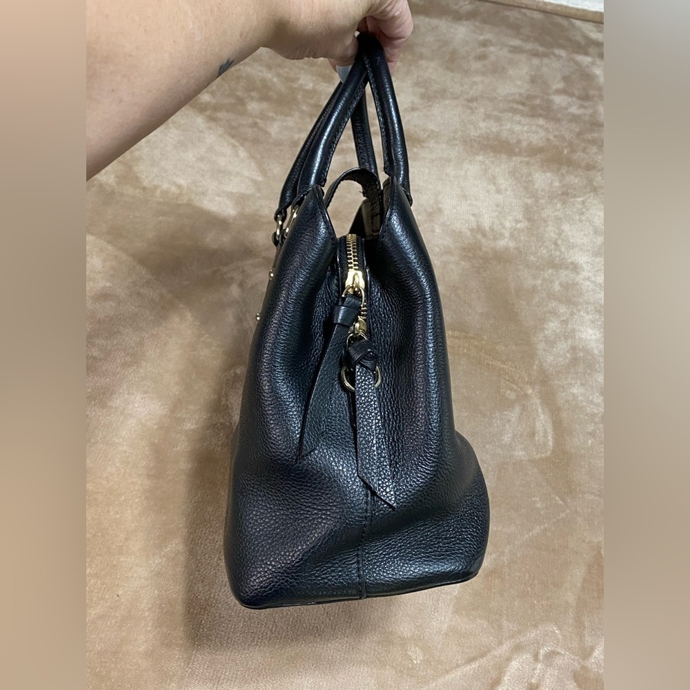 Kate Spade Evangeline Black Leather Satchel Bag Purse - Picture 4 of 9